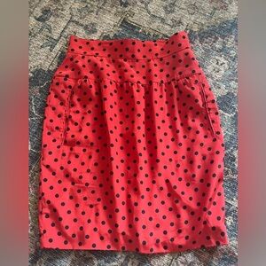 Vintage Moschino Skirt Pencil Polka Dot “Cheap & Chic” 
fits like a size 4